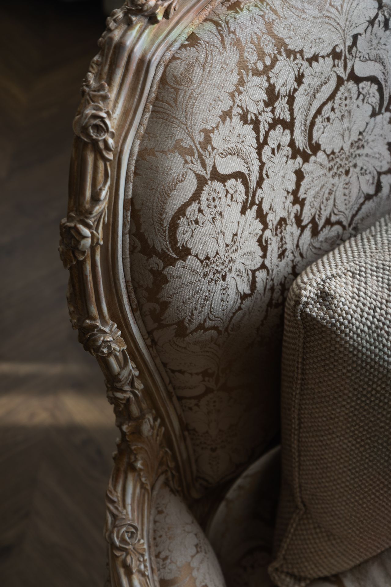Hand-carved wood detail