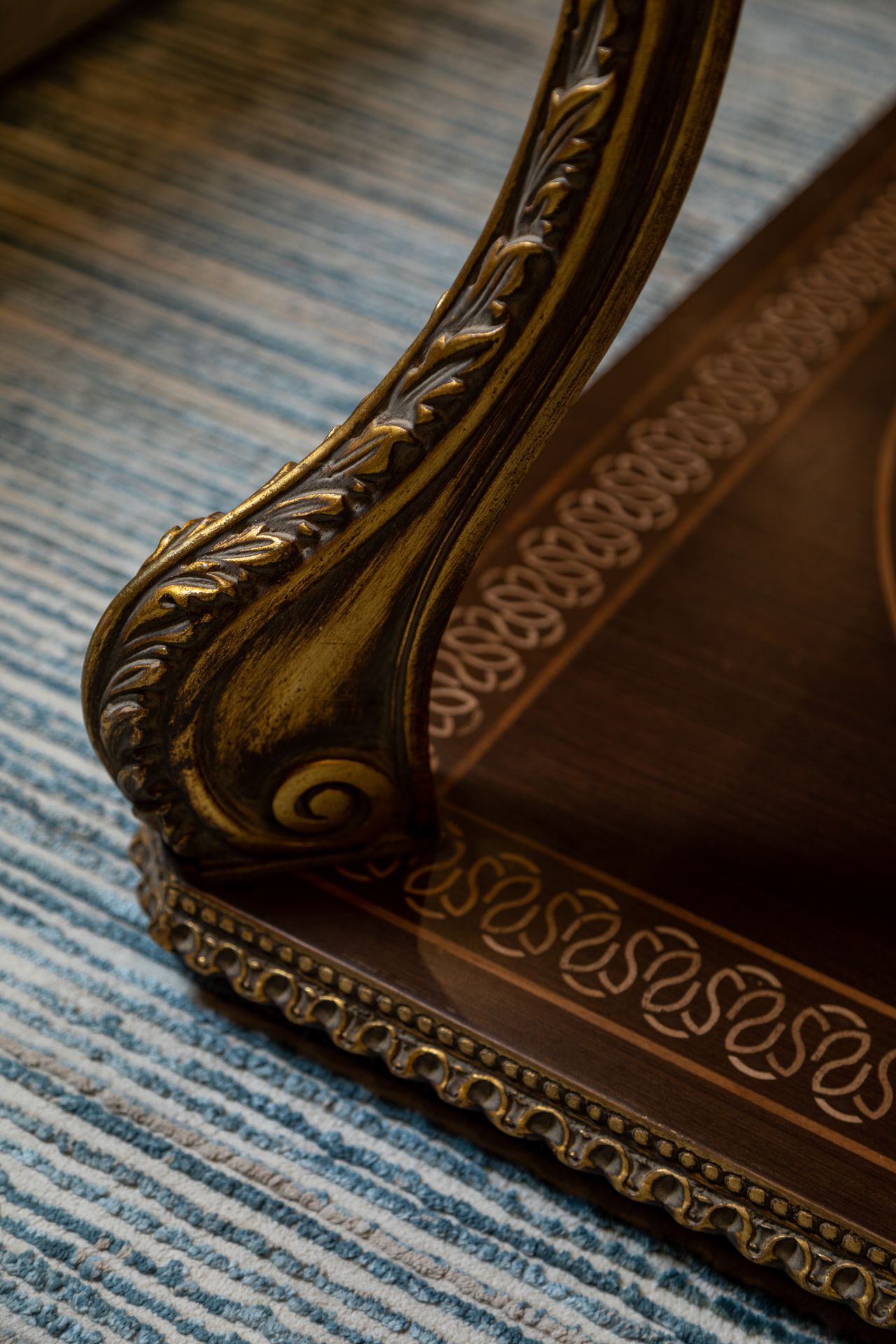 Hand-carved wood detail